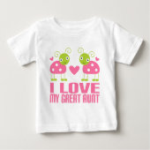 私は私の大叔母のてんとう虫を愛します ベビーTシャツ (正面)