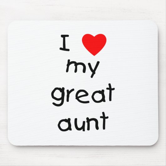 私は私の大叔母を愛します マウスパッド (正面)