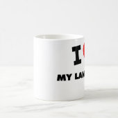 私は私の大家を愛します コーヒーマグカップ (中央)