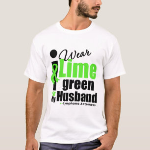 私は私の夫のためのライムグリーンを身に着けています Tシャツ