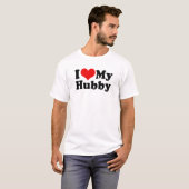 私は私の夫の夫のバレンタインデーを愛します Tシャツ (正面フル)