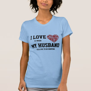 私は私の夫の女性Tを愛します Tシャツ