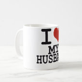 私は私の夫を愛します コーヒーマグカップ (正面左)