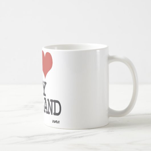 私は私の夫を愛します コーヒーマグカップ (右)