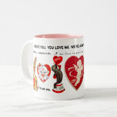 私は私の夫を愛します ツートーンマグカップ (正面左)