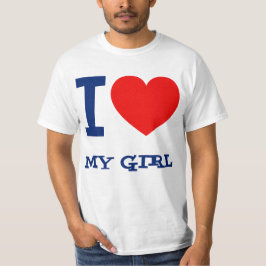 私は私の女の子のワイシャツを愛します Tシャツ