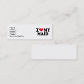 私は私の女中を愛します スキニー名刺 (正面/裏面)