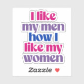 私は私の女性が好きだという私の男性が好きだ シール (シート)