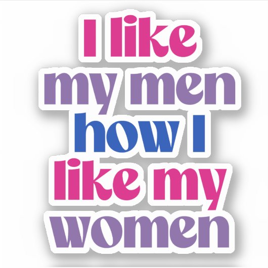 私は私の女性が好きだという私の男性が好きだ シール (正面)