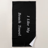 私は私の好き ビーチタオル (正面)