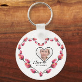 私は私の妹を愛して – 最高の友達のギフトパーソナライズされた キーホルダー (正面)