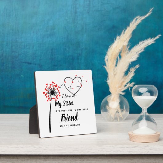 私は私の妹を愛して – 最高の友達のギフトパーソナライズされた フォトプラーク (インサイチュ)