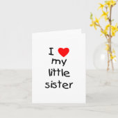 私は私の妹を愛します カード (黄色い花)