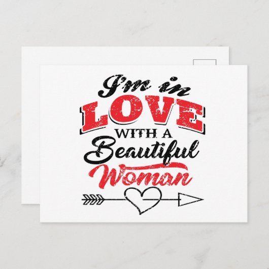 私は私の妻のホリデーカードが大好き ポストカード (正面/裏面)