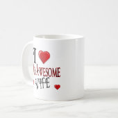 私は私の妻のロゴの人気があるな手頃愛します コーヒーマグカップ (正面左)