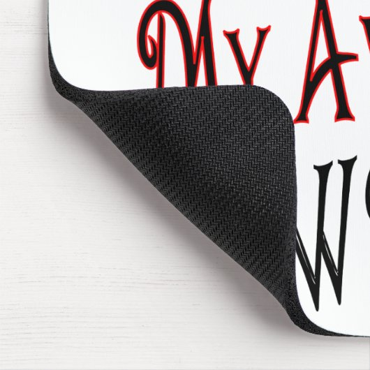 私は私の妻のロゴの人気があるな手頃愛します マウスパッド (コーナー)