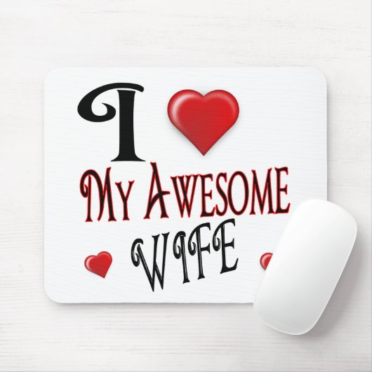 私は私の妻のロゴの人気があるな手頃愛します マウスパッド (マウス)
