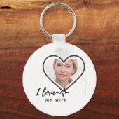 私は私の妻の写真のギフトを愛最高のす – 友人カスタム友 キーホルダー (正面)