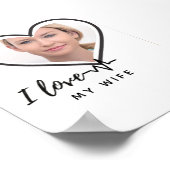 私は私の妻の写真のギフトを愛最高のす – 友人カスタム友 ポスター (角)