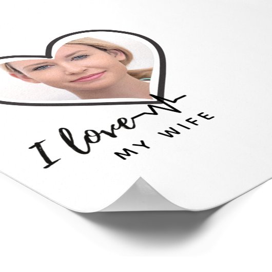 私は私の妻の写真のギフトを愛最高のす – 友人カスタム友 ポスター (角)