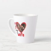 私は私の妻の写真ギフトラテマグカップ カフェラテマグ (左アングル)
