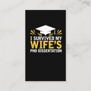 私は私の妻のPhDの論文を生き延びました 名刺