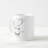 私は私の妻を愛してい最高のる – 友人パーソナライズされた写真 コーヒーマグカップ (正面左)