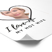 私は私の妻を愛してい最高のる – 友人パーソナライズされた写真 ポスター (角)