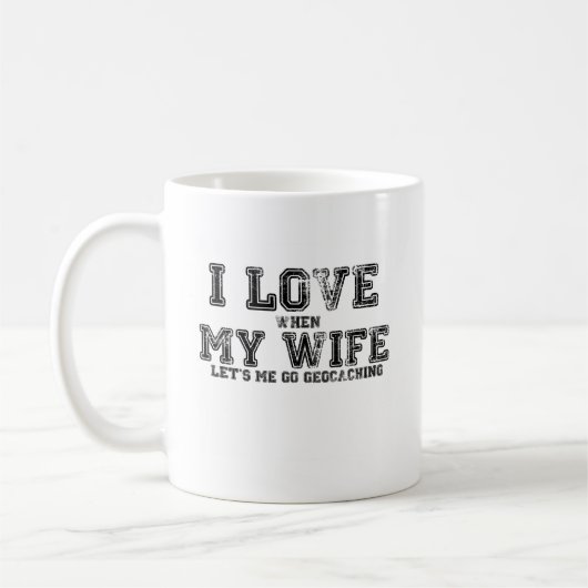 私は私の妻を愛します! コーヒーマグカップ (左)