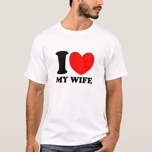 私は私の妻を愛します Tシャツ (正面)