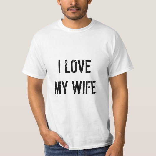 私は私の妻を愛します Tシャツ (正面)