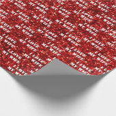 私は私の妻を愛パーソナライズされた文字赤グリッター愛 ラッピングペーパー (角)