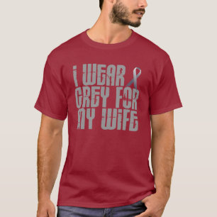 私は私の妻16のための灰色を身に着けています Tシャツ