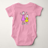 私は私の姉を愛する ベビーボディスーツ (裏面)