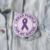 私は私の姉妹のための紫色を身に着けています 缶バッジ (インサイチュ)