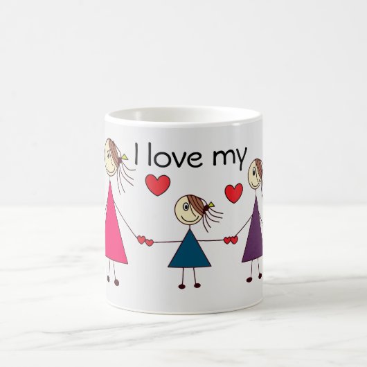 私は私の姉妹の愛らしい棒の姉妹を愛します コーヒーマグカップ (中央)