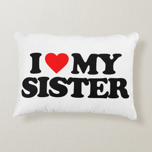 私は私の姉妹を愛します アクセントクッション (裏面)