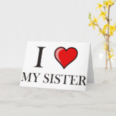 私は私の姉妹を愛します カード (黄色い花)