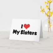 私は私の姉妹を愛します カード (黄色い花)