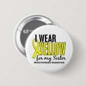 私は私の姉妹10の子宮内膜症のための黄色を身に着けています 缶バッジ (正面&裏面)