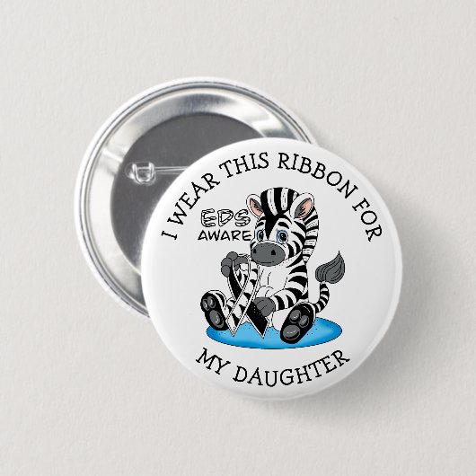 私は私の娘のために、このEDSリボンを衣服 缶バッジ (正面&裏面)