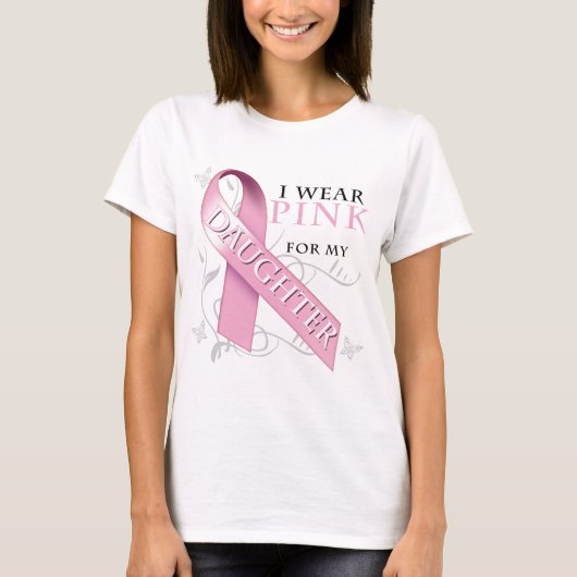 私は私の娘のためのピンクを身に着けています Tシャツ (正面)