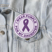 私は私の娘のための紫色を身に着けています 缶バッジ (インサイチュ)
