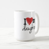 私は私の娘のコーヒー・マグを愛します コーヒーマグカップ (正面右)