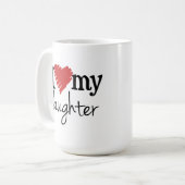 私は私の娘のコーヒー・マグを愛します コーヒーマグカップ (正面左)