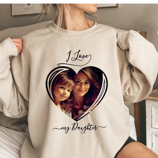 私は私の娘の写真を愛しカスタムている トライブレンドTシャツ