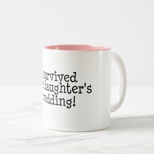私は私の娘の結婚式を生き延びました ツートーンマグカップ (正面右)