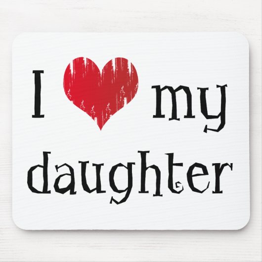 私は私の娘を愛します マウスパッド (正面)