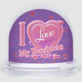 私は私の娘ピンク/紫が大好き – ハート (裏面)