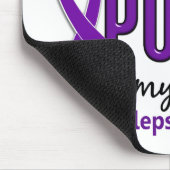 私は私の娘10の癲癇のための紫色を身に着けています マウスパッド (コーナー)